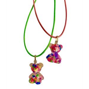 Gummy Bear Rainbow Confetti Necklace